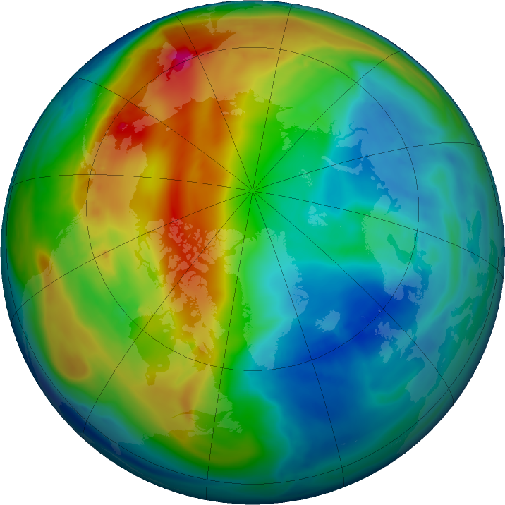 Arctic ozone map for 30 November 2019